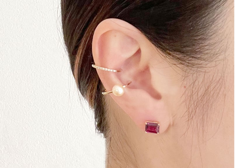 K10YG/ロンドンブルートパーズ ピアス【HAKONIWA / 箱庭】/(PE20044Y-...