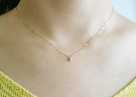 K10/ダイヤネックレス【CHIDORI / 千鳥】WAMON MINI GOLD（NC10044）