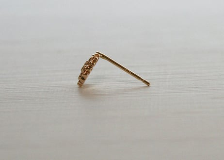 K10YG/ ピアス【YUKIWA KIKU / 雪輪菊】/WAMON MINI GOLD (PE20022Y)