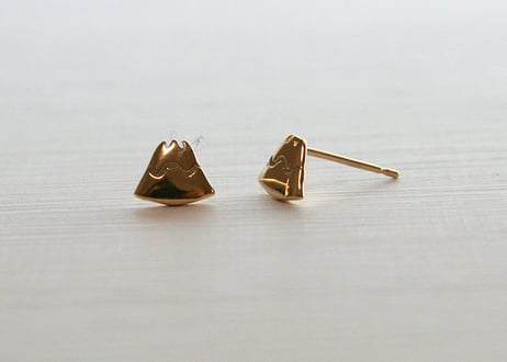 K10YG/ ピアス【FUJI / 富士】/WAMON MINI GOLD (PE20020Y)