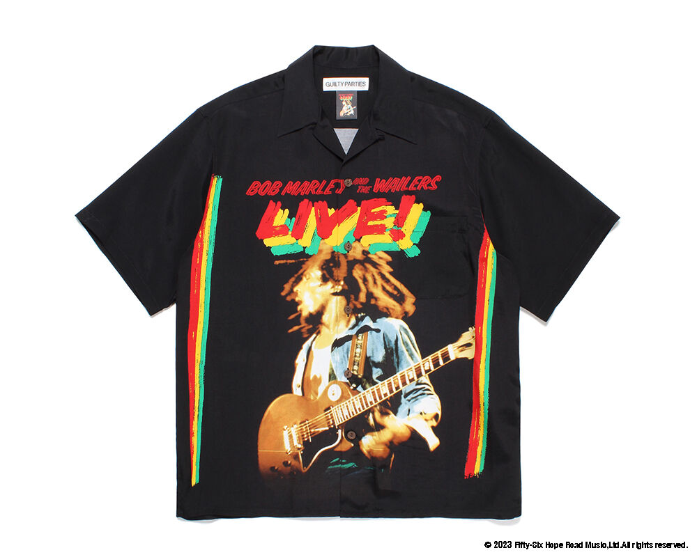 WACKO MARIA ×BOB MARLEY / HAWAIIAN SHIRT (black...