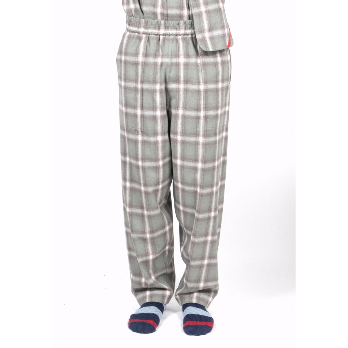 PHINGERIN / NIGHT PANTS NEL OMBRE(gray plaid) |...