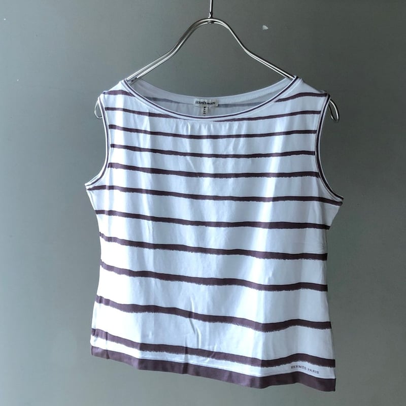 HERMES ストライプ Tシャツ 半袖　マルジェラ期 ボーダー柄 丈短め HERMES ストライプ Tシャツ 半袖マルジェラ期 ボーダー柄 丈短め
