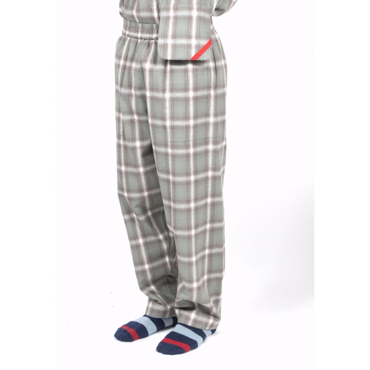 PHINGERIN / NIGHT PANTS NEL OMBRE(gray plaid) |...