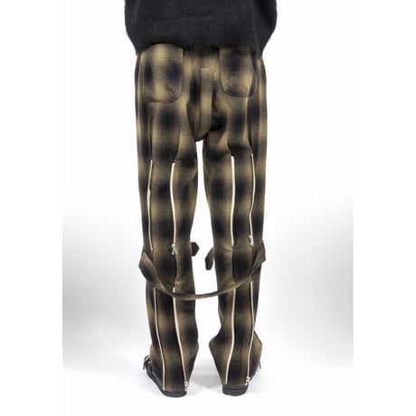 PHINGERIN / BONTAGE PANTS WOOL OMBRE (YELLOW PLAID)