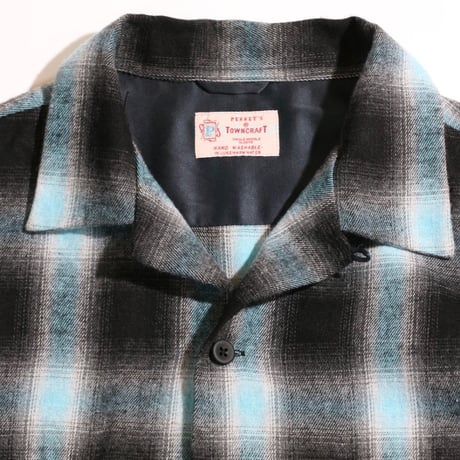TOWNCRAFT / OMBRE W-FLAP 50S LOOP COLLAR SHIRTS (blue)