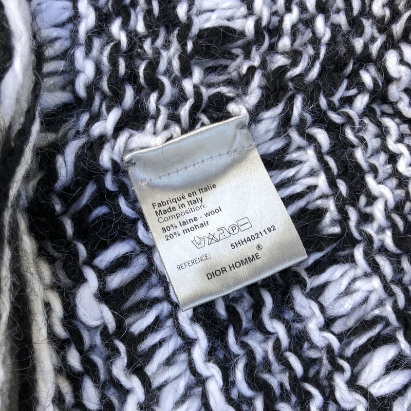 2007年 エディ期 イタリア製 DIOR HOMME ジオメトリック ニット