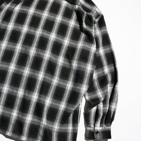 TOWNCRAFT / OMBRE W-FLAP 50S LOOP COLLAR SHIRTS (black)