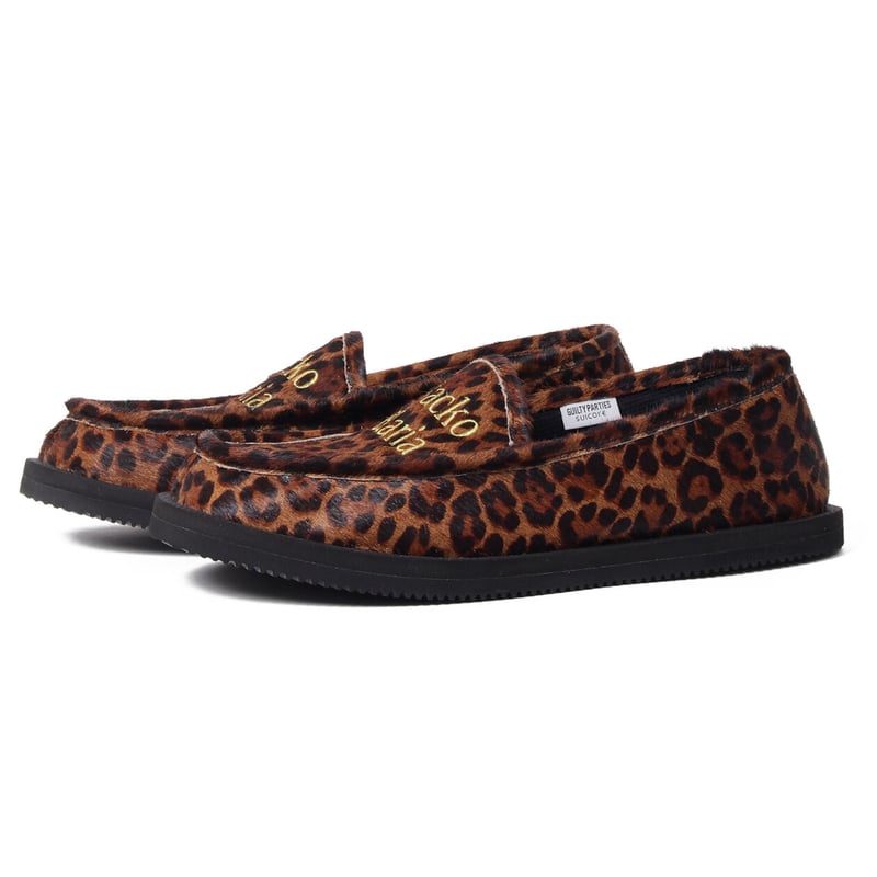 WACKO MARIA SUICOKE LEOPARD LOAFER SHOES b