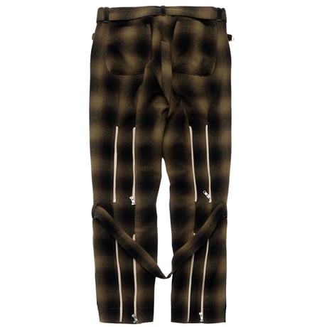 PHINGERIN / BONTAGE PANTS WOOL OMBRE (YELLOW PLAID)