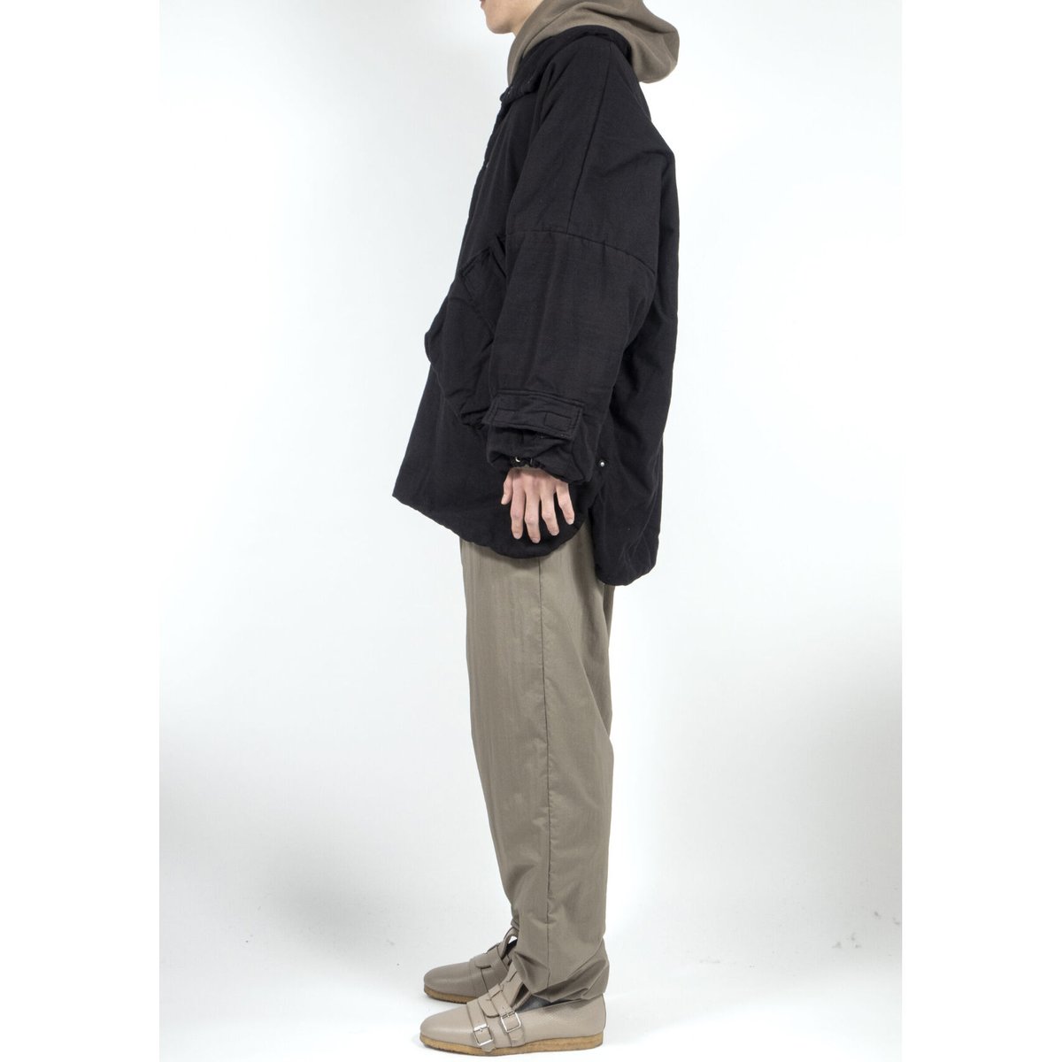 PHINGERIN / FUTON COAT NEL DYE(black) | offshor...