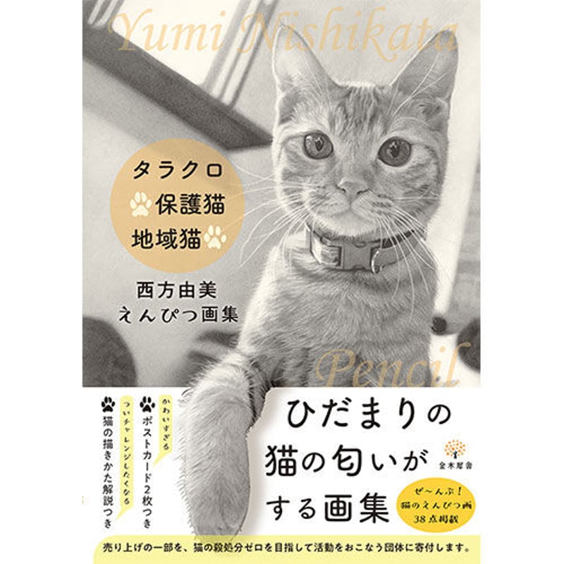 箱入り猫 鉛筆画 タラクロ・保護猫・地域猫〜西方由美えんぴつ画集 | 金木犀舎