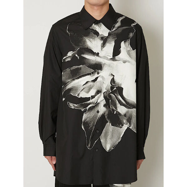 TAAKK PIGMENT FLOWER LONG SHIRTS(BLACK) TA23SS-...