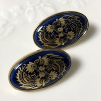 マイセン/ピアス瑠璃金彩鳳凰