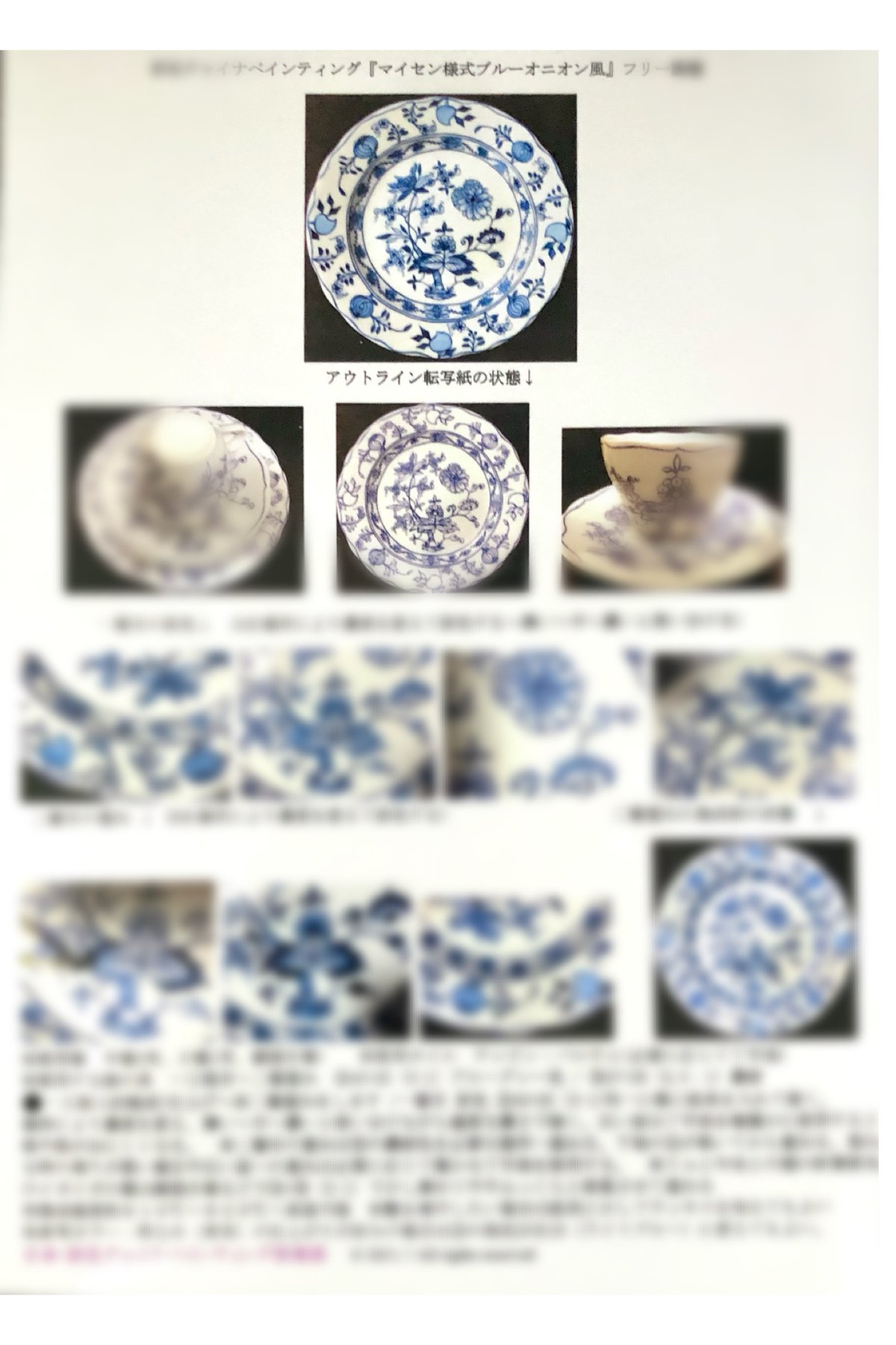 マイセン様式ブルーオニオンテキスト | Meissen's rose & white マイセン様式ブルーオニオンテキスト | Meissen's rose & white