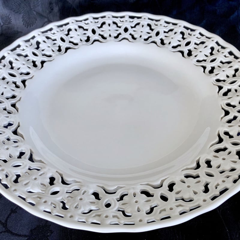 ブローエルドホワイト1枚　アンティーク　大皿　美品 ELIOS BAROCCOサラダプレート21cm ホワイト