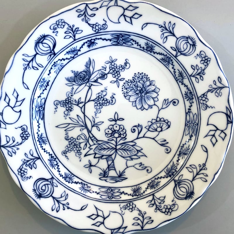 マイセン様式ブルーオニオン転写紙(ケーキ皿 | Meissen's rose マイセン様式ブルーオニオン転写紙(ケーキ皿 | Meissen's rose
