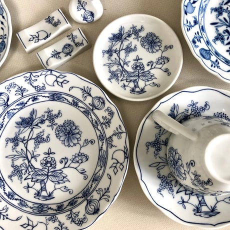 限定SALE品12枚！マイセン様式ブルーオニオン転写紙シート（A3）