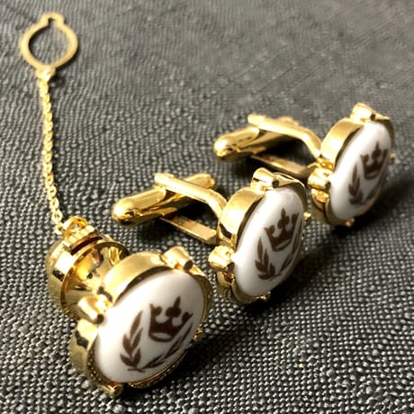 ロイヤルコペンハーゲン　カフス・タイピンセット