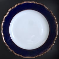 B瑠璃金彩リムプレート25㎝