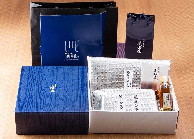 湧命水　3本 箱付き 水炊きセット2〜3人前 | 博多水たき 濱田屋 水炊きセット 酢醤油