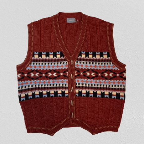MEN’s BIGI knit vest used n-00200