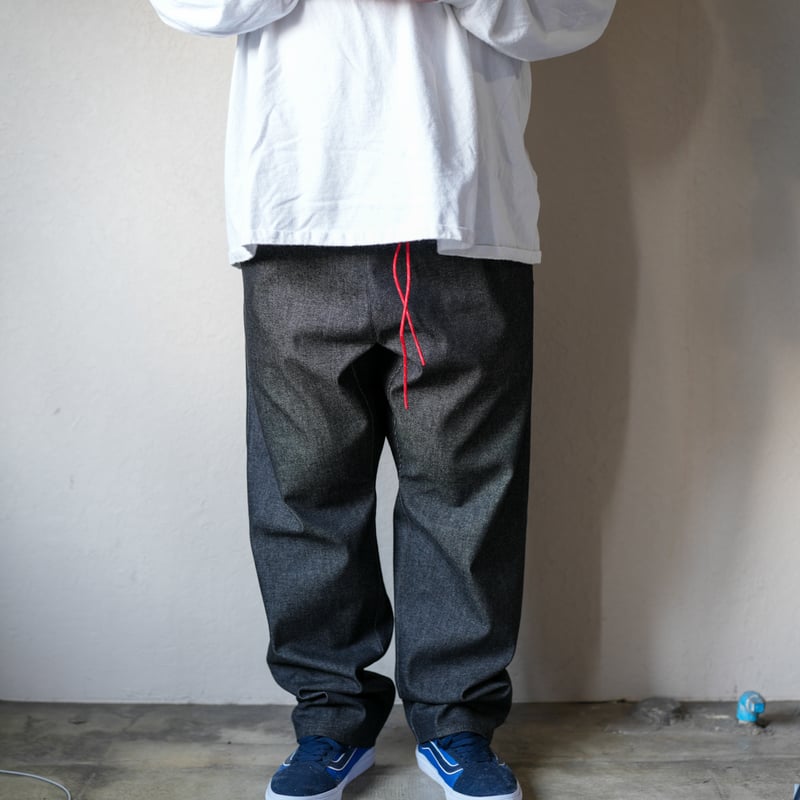 ACTIVE EASY PANTS BLACK DENIM | UNSLACKS STORE