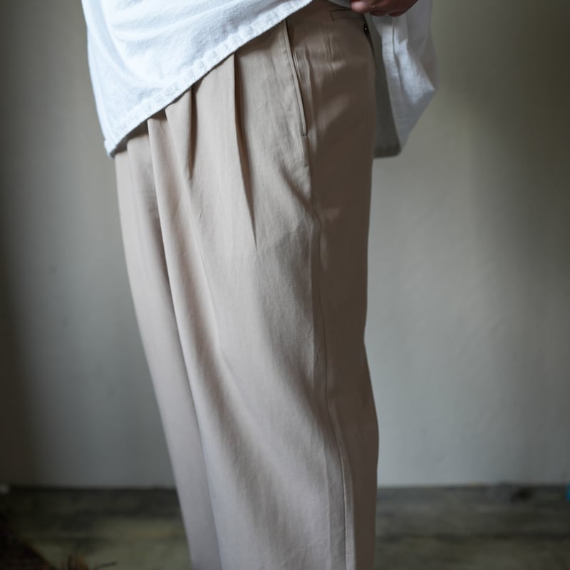 SQUEEZED DESIGN 2TUCK RAYON PANTS | UNSLACKS STORE