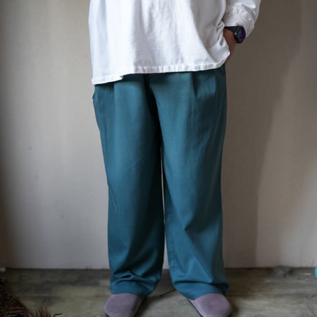 SQUEEZED DESIGN 2TUCK RAYON PANTS