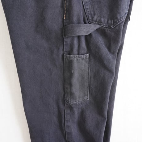 ＊ユニセックス＊YOUSED-ユーズド-DOUBLE BLACK PAINTER PANTS ブラック2度染めペインターパンツ