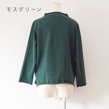 再入荷3色＊レディース＊TIGRE BROCANTE-ティグルブロカンテ-ミディアムハード天竺ボトルネック9分袖T