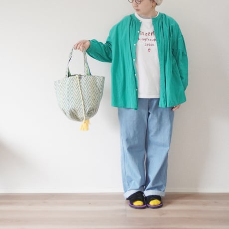 4色＊goods＊SLOWHANDS-スロウハンズ-MULTI STRIPE MESH  TOTE