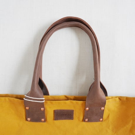 2色＊goods＊WE ARE ONE×Rabbit Hutch-パラフィン加工10号帆布 ショルダートート/マスタード、グリーン