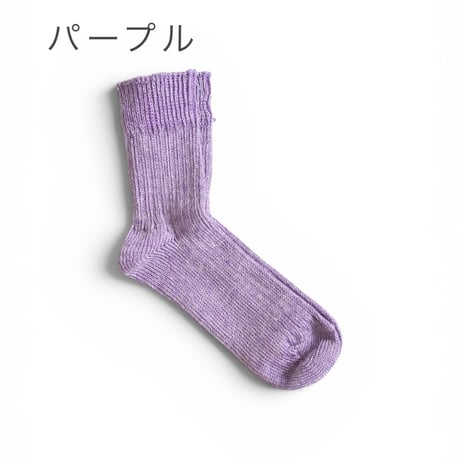 ＊レディース＊ [Hummingbird] リネンリブショートソックス