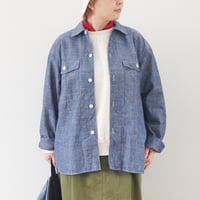 ＊ユニセックス＊BRENA-ブレナ-FLAP/6oz VINTAGE FRENCH CHAMBREYシャツジャケット