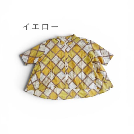 3色＊ASCOT by yim-アスコットバイイム-インドボイル ハーフスリーブ ブラウス