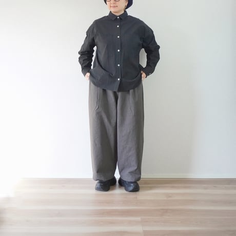 2色＊レディース＊Linen ya-リネンヤ-スモールカラーブラウス