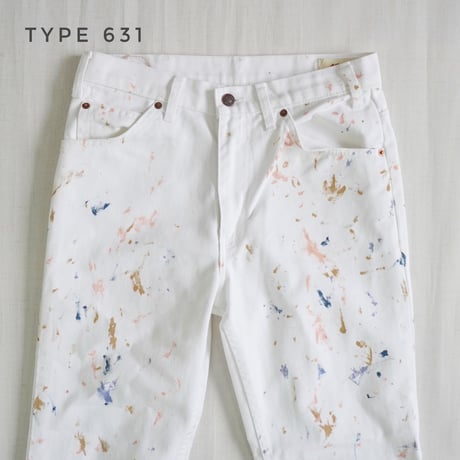 ユニセックス＊Nasngwam-ナスングワム-COLLISION PANTS TYPE631 スリムテーパード（ホワイトデニム リメイク）