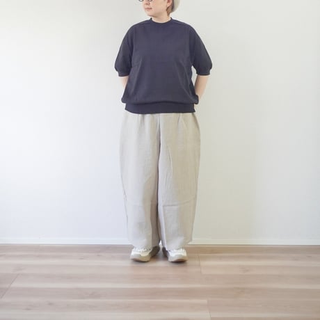 ６色＊レディース＊Linen ya by as it is.-リネンヤ- コットンクルーネック半袖ニット