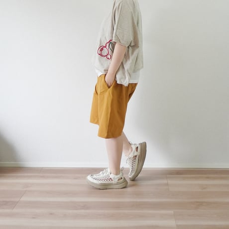 2色＊ユニセックス＊SLOWHANDS-スローハンズ-nylon×polyester stretch Treck Shorts