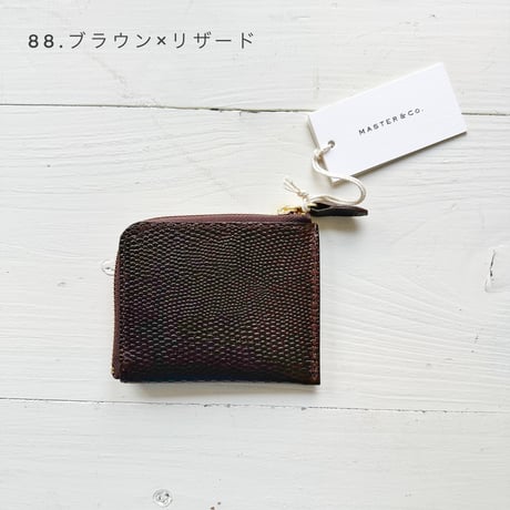 goods＊MASTER&Co.-L型ジップ レザー ウォレット リザード(トカゲ)型押し mc1487