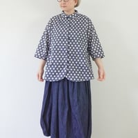 レディース＊ASCOT by yim-アスコット バイ イム-クラブネック 水玉 5分袖ワイドシャツ