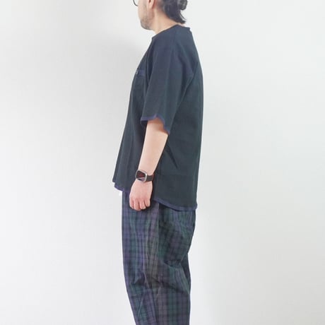 再々入荷＊ユニセックス＊CATTA-カッタ-AMERICAN CREW NECK PKT T-SHIRT AIR COTTON SUCKER / ブラック