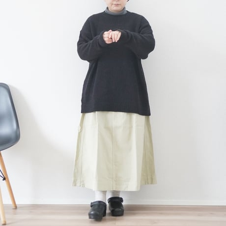 2色＊ユニセックス＊ORDINARY FITS-オーディナリーフィッツ-COTTON PULLOVER  KN005-125/ブラック、ベージュ