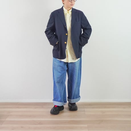 ＊ユニセックス＊J.PRESS ORIGINALS-Wool Polyester Stretch Tropical 3B Blazer / Baggy Fit