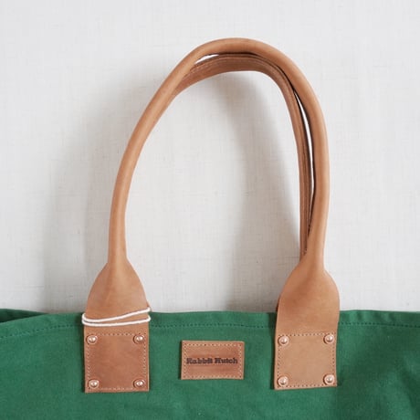 2色＊goods＊WE ARE ONE×Rabbit Hutch-パラフィン加工10号帆布 ショルダートート/マスタード、グリーン