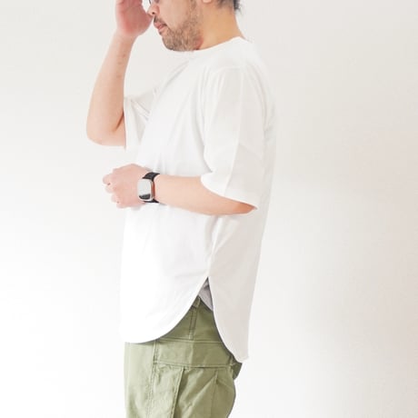 2色＊ユニセックス＊amne-アンヌ-JERSEY round hem tee / amn-CS-077
