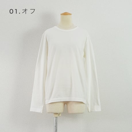 3色＊レディース＊prit-30/1リサイクルムラ糸天竺 長袖クルーネックTシャツ P91650