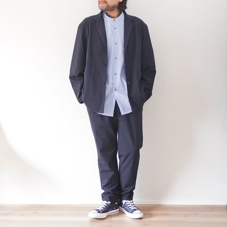 ＊ユニセックス＊LA MOND-ラモンド-STRETCH EASY TROUSERS/LM-P-126-PR ネイビーブラック