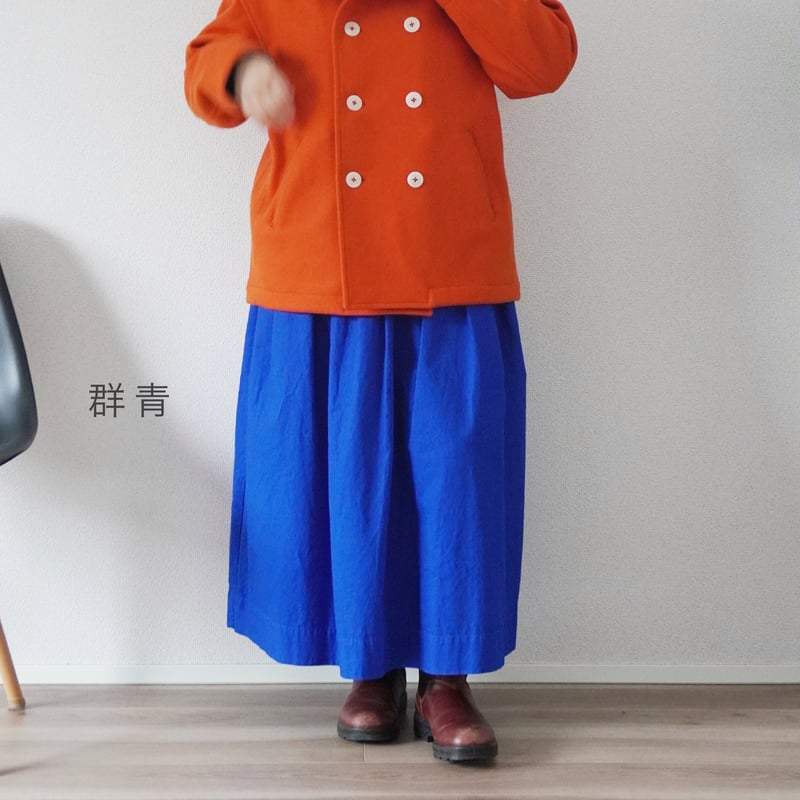 ティグルブロカンテ　藍の古布シリーズ　スリットスカート ティグルブロカンテ 藍の古布 スリットロングスカート Indigo | TIGRE